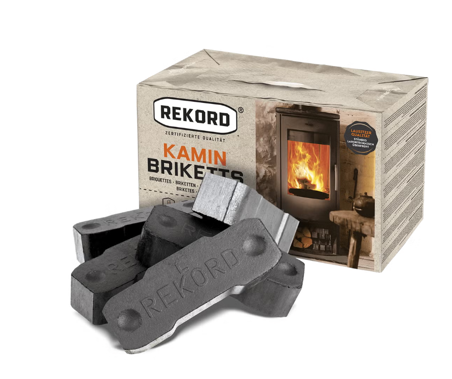 Rekord Braunkohlebriketts 10kg x 90 Paket 900kg Palette – Bild 2