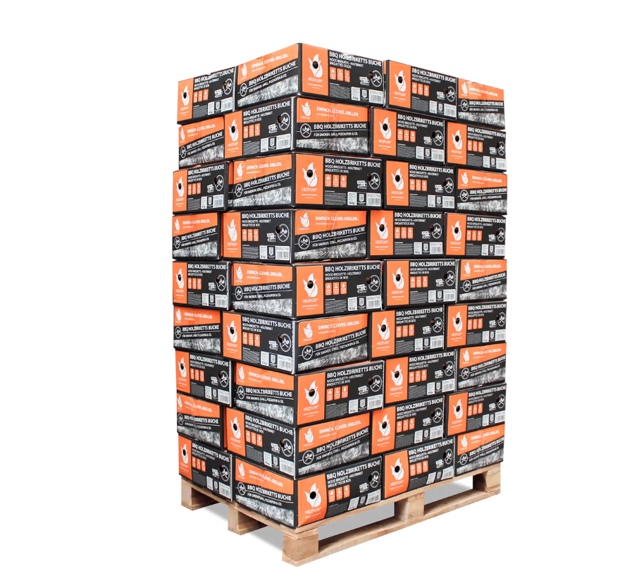 Heizfuxx BBQ-Buchenholzbriketts 18kg x 36 Gebinde 648kg 36er Palette – Bild 4