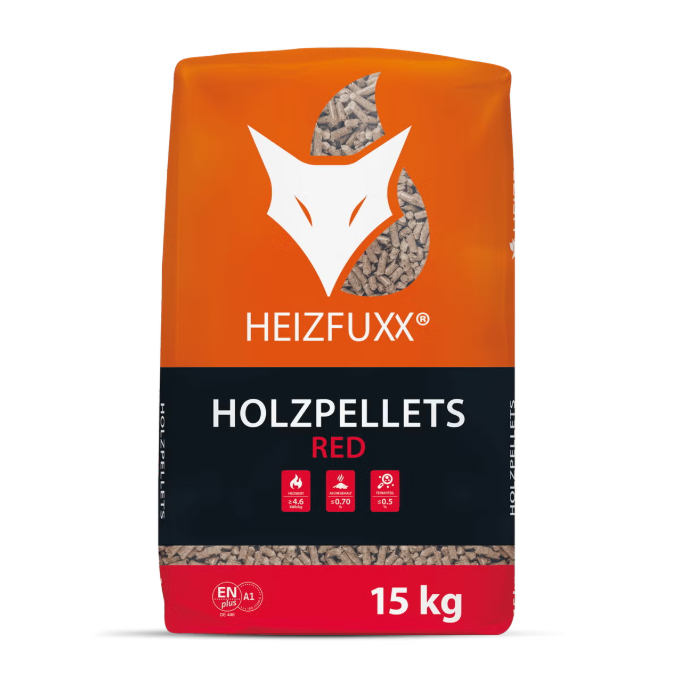 Heizfuxx Holzpellets Red 15kg x 65 Sack 975kg Palette – Bild 3